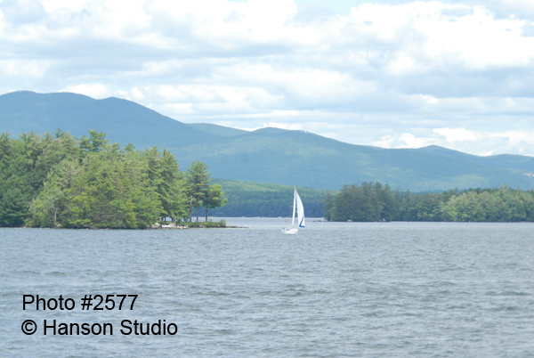 Lake Winnipesaukee, NH - Sailboat on Lake Winnipesaukee